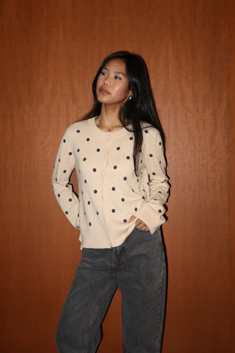 90s Cardigan in Polka