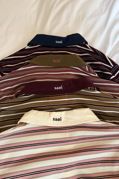 90s Longsleeves Polo in Olive