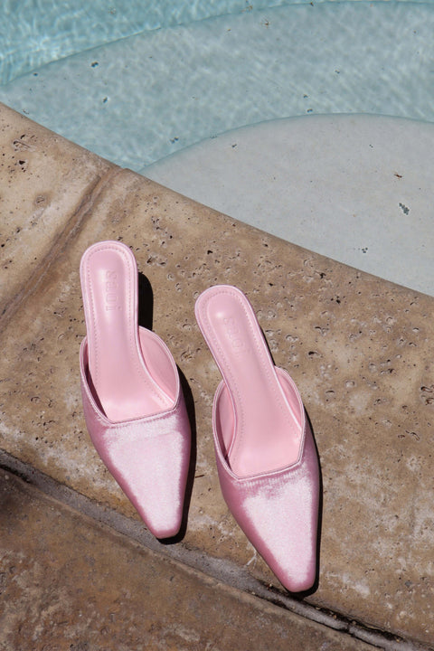 Elle Satin Heels in Elle Woods
