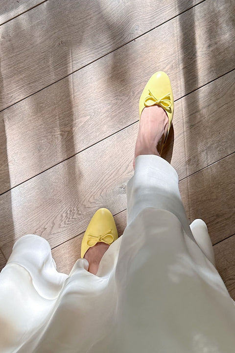 Marie Kitten Heels in Marmalade Yellow