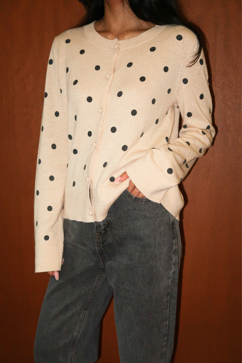 90s Cardigan in Polka