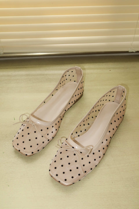 Poppy Ballet Flats in Polka