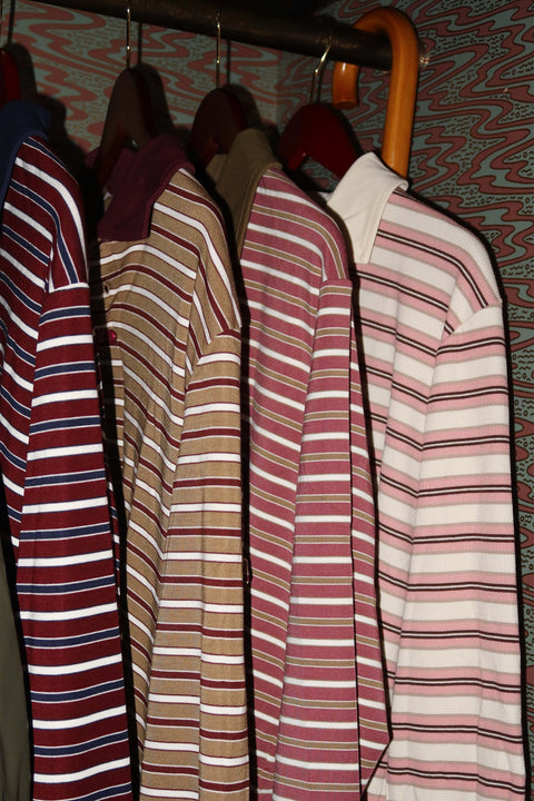 90s Longsleeves Polo in Fig