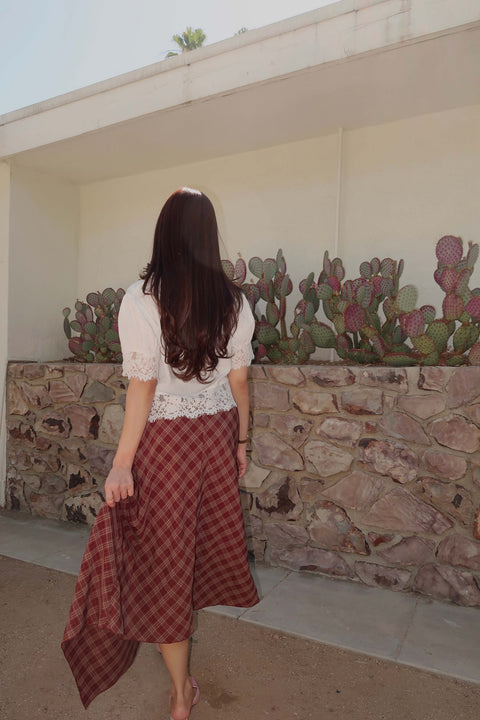 Brandy Maxi Layered Skirt in Caliente