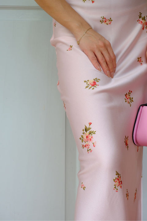 Fiore Maxi Skirt in Frangipani Pink