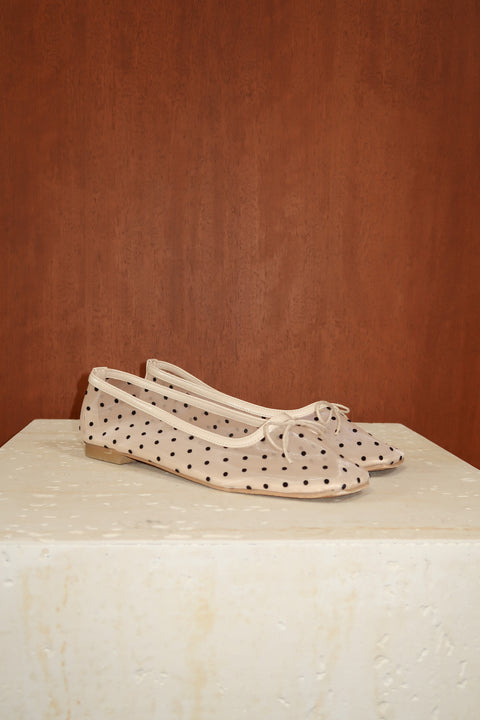 Poppy Ballet Flats in Polka