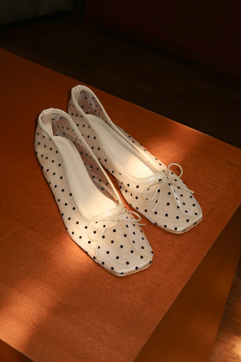 Poppy Ballet Flats in Polka