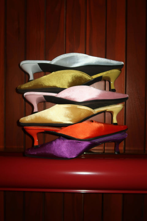 Elle Satin Heels in Elle Woods